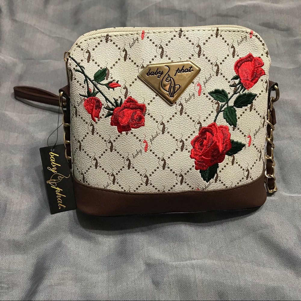 Baby Phat Rose embroidered purse.